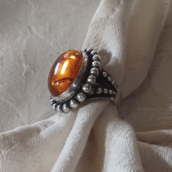 Stephen Dweck Amber Ring, Sterling Silver, Size 6.5 - Picture 3 of 12